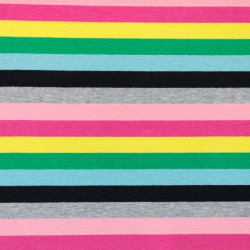 Jersey - Multicolor Lines Pink